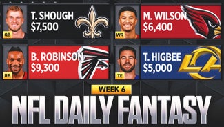 Next Story Image: NFL DFS Week 6: Best Picks, Lineup Advice and Value Plays