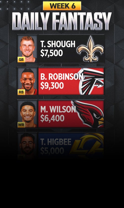 NFL DFS Week 6: Best Picks, Lineup Advice and Value Plays